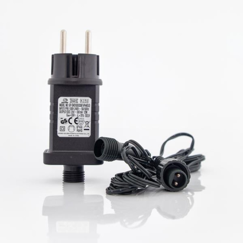 ADAPTOR STEADY, 31V/12W, UNTIL 1500 LED, GREEN PVC WIRE, LEAD WIRE 3m, IP44 600-19900