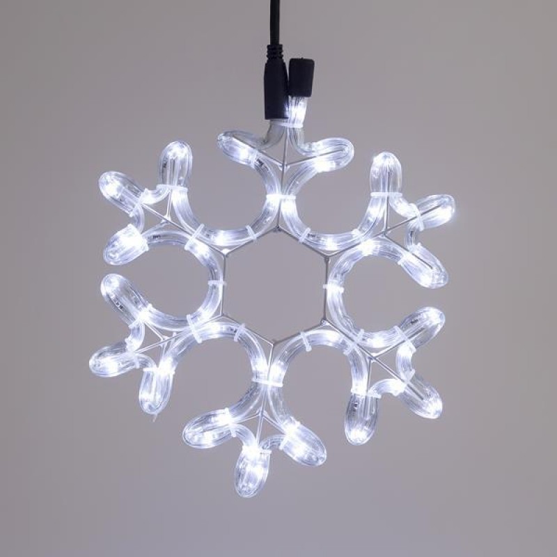 СНЕЖИНКА С LED ЛЕНТА 2М, БЯЛА СНЕЖИНКА С LED ЛЕНТА 2М, БЯЛА