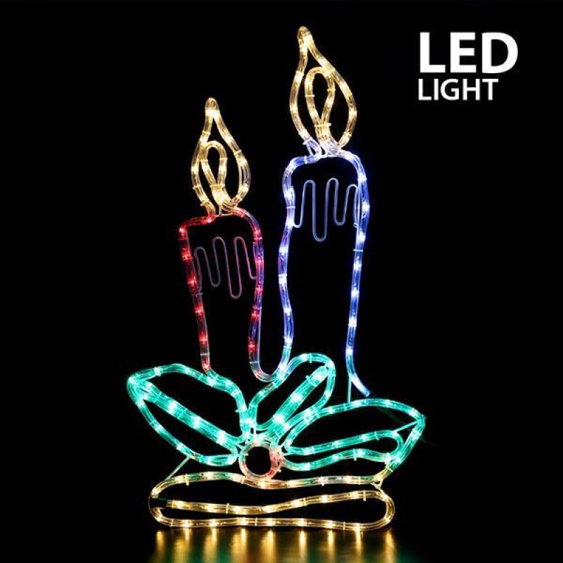 CANDLES, 6m LED ROPE LIGHT, 2-WAY, 42x70cm, IP44 600-20017