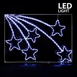 METEORITES, 10m LED ROPE LIGHT, 2-WAY, WHITE, 110x75cm, IP44 600-20083