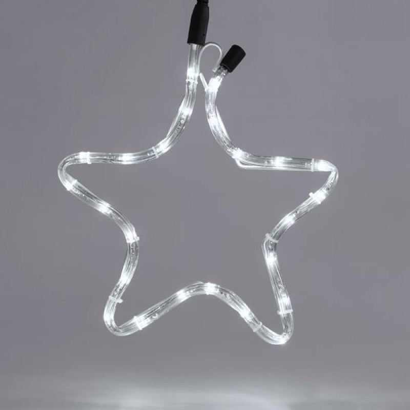 STAR, 1m LED ROPE LIGHT, 2-WAY, WHITE, 32x29cm, IP44 600-20200