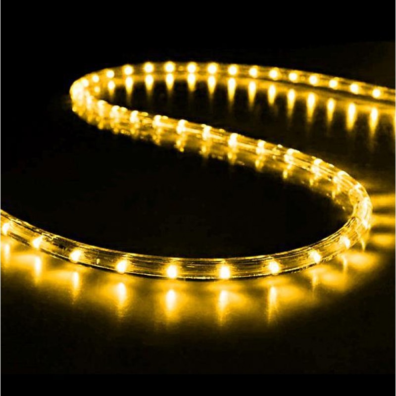 LED ROPE LIGHT, UV PROTECTION, CUT EVERY METER, 2-WAY,  YELLOW, 50m, 36 LED/m, IP65 600-22232