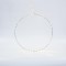 SILVER RING LIGHTED 40cm, 40 MINI LED ON RING AND 15 MINI LED LEAD WIRE, ADAPTOR STEADY, SILVER COPPER WIRE, WARM WHITE LED, LEAD WIRE 3m, IP44 600-22414