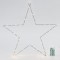 LIGHTED STAR, 60 LED, BATTERY OPERATED, WITH TIMER, 50cm 600-22421
