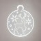 HANGING DECORATION PROFESSIONAL DESIGN WITH PLEXI GLASS, WITH DEER, WHITE LED TAPE, 48x2x63cm, IP65 600-22446