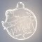 HANGING DECORATION PROFESSIONAL DESIGN WITH PLEXI GLASS, CHRISTMAS SCENE, WARM WHITE LED TAPE, 48x2x63cm, IP65 600-22448