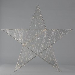 СВЕТЕЩА ЗВЕЗДА 50 СМ, 160 LED, СРЕБРИСТА СВЕТЕЩА ЗВЕЗДА 50 СМ, 160 LED, СРЕБРИСТА