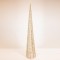 LIGHTED CONE GOLD 180cm, 1800 LED, 31V ADAPTOR, TIMER, SILVER COPPER WIRE, WARM WHITE LED, LEAD WIRE 5m, IP44 600-22478