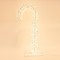 LIGHTED CANDY CANE IRIDESCENT 74cm, 600 LED, 4,5V ADAPTOR, TIMER, SILVER COPPER WIRE, WARM WHITE LED, LEAD WIRE 5m, IP44 600-22487