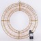 LIGHTED WREATH 38cm, 720 LED, 12V ADAPTOR, TIMER, BRONZE METAL FRAME, BRONZE COPPER WIRE, WARM WHITE LED, LEAD WIRE 5m, IP44 600-22533