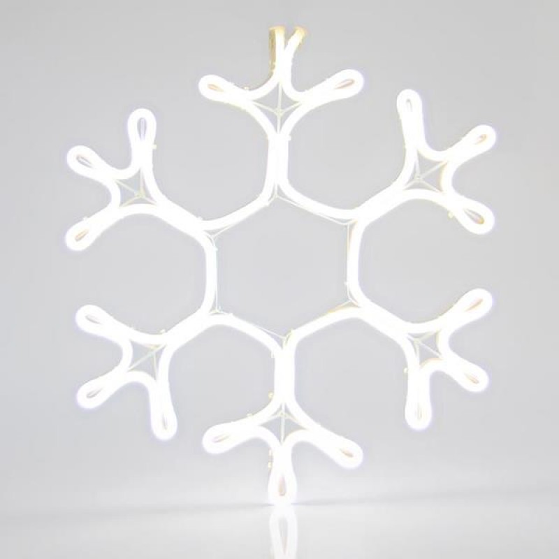 СНЕЖИНКА С НЕОНОВА LED ЛЕНТА 3M, БЯЛА