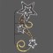 POLE DECORATION PROFESSIONAL DESIGN ALUMINUM WITH STAR, WHITE AND WARM WHITE LED ROPE LIGHT, WITH WARM WHITE LED, 73χ175,IP44 600-23049