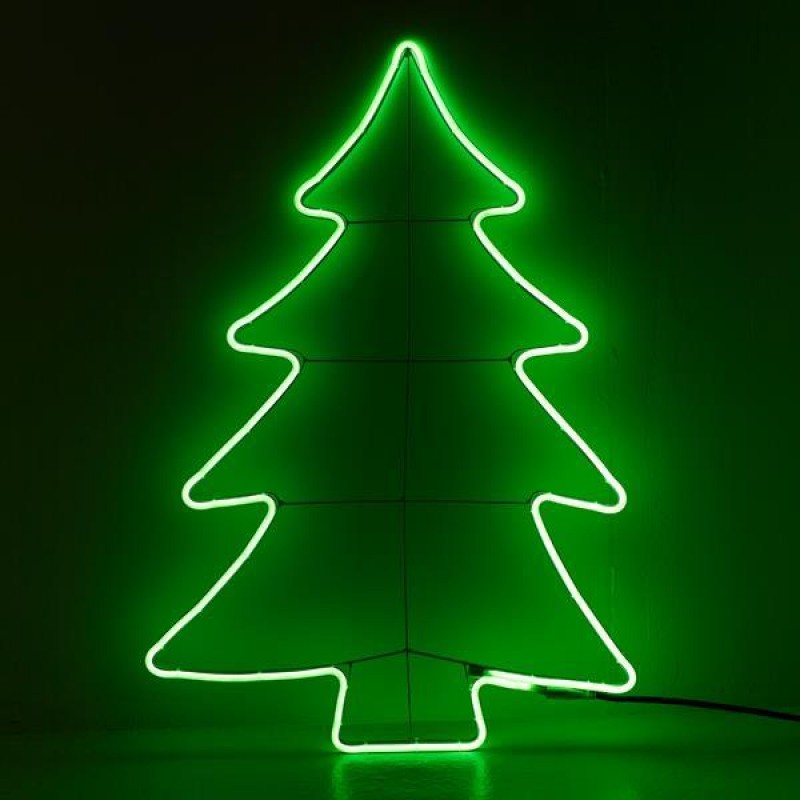 CHRISTMAS TREE 65*74cm, 230V, 3m NEON LED ROPE LIGHT, GREEN, 2-WAY, LEAD WIRE 1,5m, IP44 600-23109