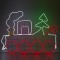 TRAIN 95*68cm, 8m NEON LED ROPE LIGHT, WITH DIFFERENT COLORS, WITH ADAPTOR, LEAD WIRE 5m, IP44 600-23110
