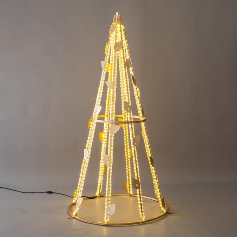 PROFESSIONAL DESIGN, TREE 3D WITH LEAVES, WARM WHITE LED ROPE LIGHT, 180x90x90cm, IP65 600-23358