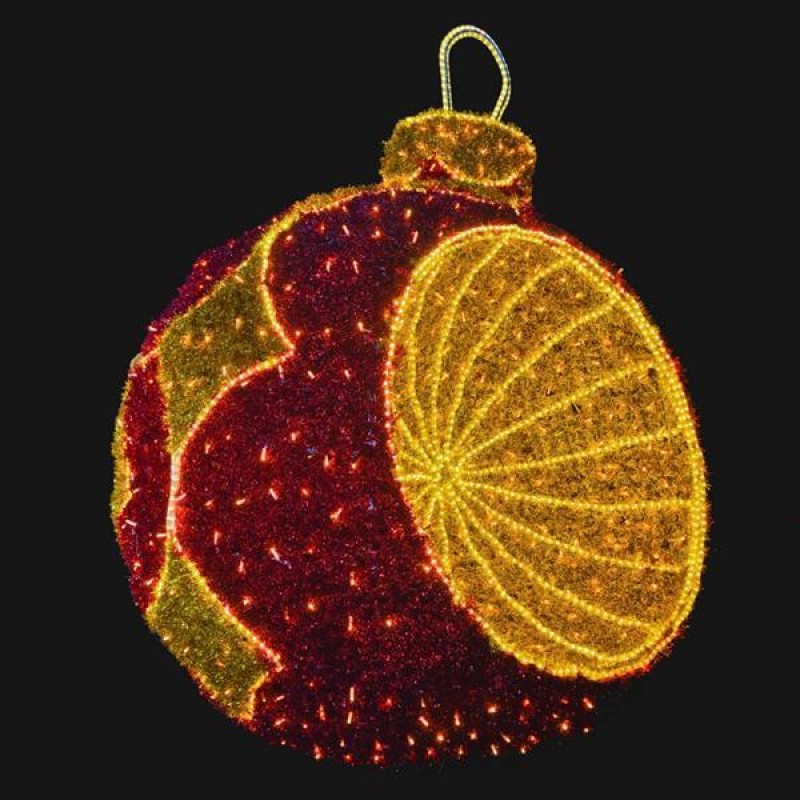 PROFESSIONAL DESIGN 3D, BALL, YELLOW LED ROPE LIGHT, 250x170x160cm, IP65 600-23365