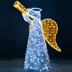 PROFESSIONAL DESIGN 3D, ANGEL, YELLOW AND WHITE LED ROPE LIGHT, IP44 600-23367