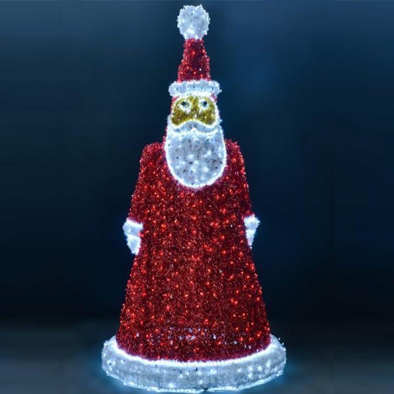 PROFESSIONAL DESIGN 3D, SANTA, WHITE LED ROPE LIGHT, RED LED, IP44 600-23371