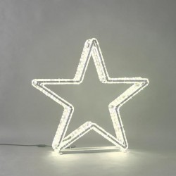 PROFESSIONAL DESIGN, STAR 3D, WHITE LED ROPE LIGHT, WITH WHITE FLASH, 98x95x14cm, IP65 600-23401