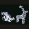 PROFESSIONAL DESIGN, SLEIGH 3D, WHITE LED ROPE LIGHT, 80x135x50cm, IP65 600-23403