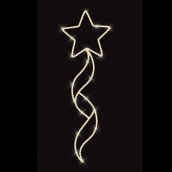 PROFESSIONAL POLE DESIGN, STAR, WARM WHITE LED ROPE LIGHT, 150x50cm, IP65 600-23411
