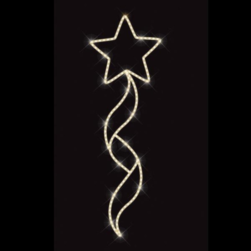 PROFESSIONAL POLE DESIGN, STAR, WARM WHITE LED ROPE LIGHT, 150x50cm, IP65 600-23411