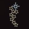 PROFESSIONAL POLE DESIGN, BETHLEEM STAR AND STARS, WARM WHITE AND WHITE LED ROPE LIGHT, 190x80cm, IP65 600-23417
