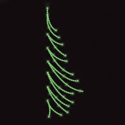 PROFESSIONAL POLE DESIGN, TREE, GREEN LED ROPE LIGHT, 170x50cm, IP65 600-23421