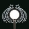 PROFESSIONAL POLE HEAD DESIGN, COMET, WHITE LED ROPE LIGHT, WHITE LED, 120x75cm, IP65 600-23422