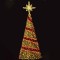 PROFESSIONAL DESIGN,CHRISTMAS TREE 3D, WARM WHITE AND RED LED ROPE LIGHT, WARM WHITE LED, 330x140cm, IP65 600-23436