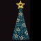 PROFESSIONAL DESIGN,CHRISTMAS TREE 3D, WARM WHITE AND YELLOW LED ROPE LIGHT, WHITE LED, 330x140cm, IP65 600-23438