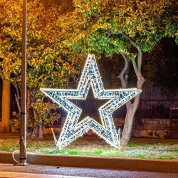PROFESSIONAL DESIGN, STAR 3D, WARM WHITE LED ROPE LIGHT, WHITE LED, 200x200cm, IP65 600-23441