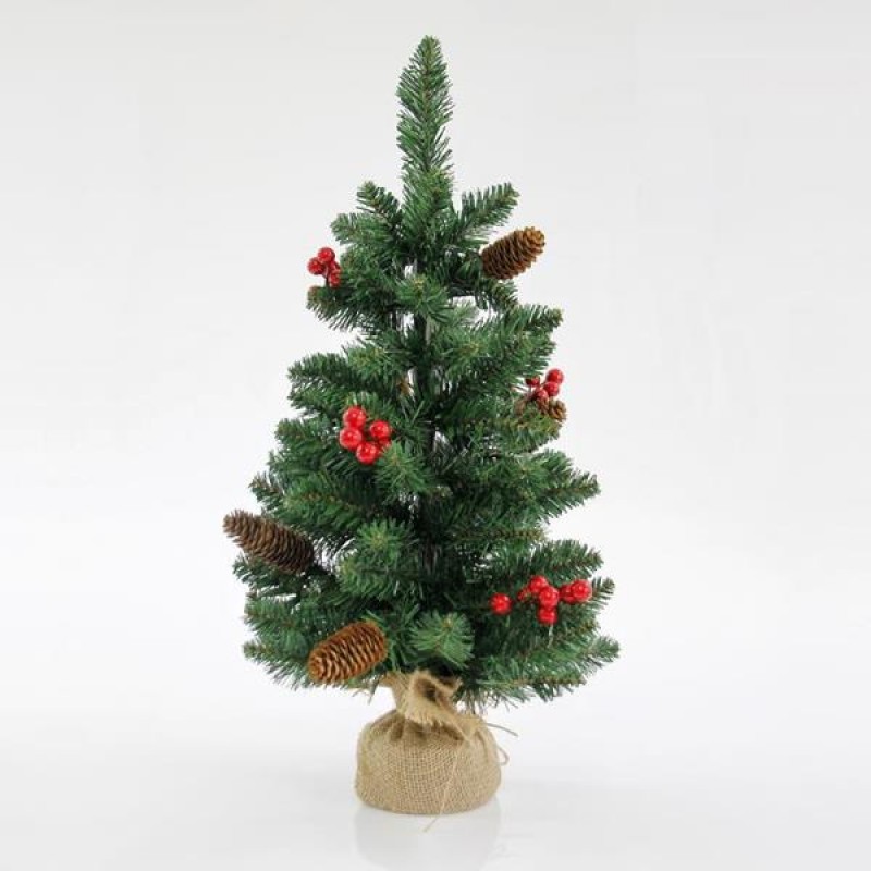 GREEN TREE WITH ORNAMENTS 60cm 600-30007