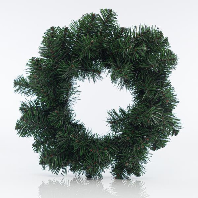 WREATH 50cm, 80 TIPS (TIPS WIDTH 8cm), GREEN COLOUR 600-30223