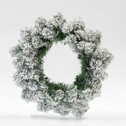 SNOWY PVC WREATH, 45cm 600-30226