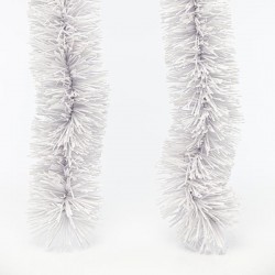 TINSEL GARLAND DENSE 5m x 8cm NATURAL WHITE COLOUR 600-30308