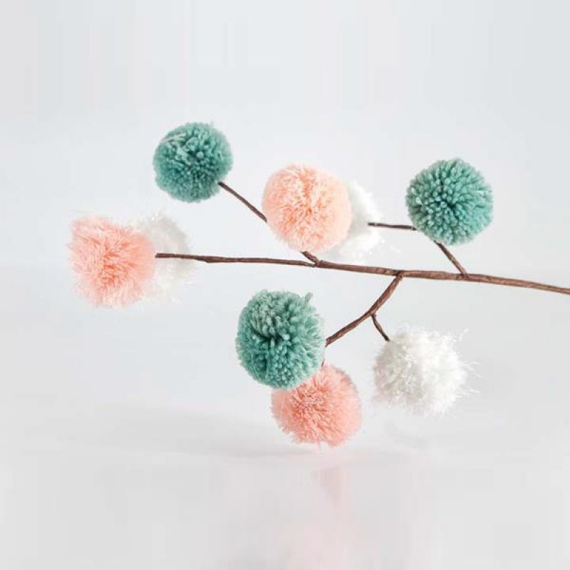 DECO BRUNCH WITH GREEN, WHITE AND ROSE PON - PON, 28x5x57cm 600-30483