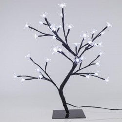 CHERRY TREE, 36 LED 5mm WITH TRANSPARENT SILICONE FLOWERS, WITH ADAPTOR, WHITE LED, LEAD WIRE 500cm, 45cm, IP44 600-30514 CHERRY TREE, 36 LED 5mm WITH TRANSPARENT SILICONE FLOWERS, WITH ADAPTOR, WHITE LED, LEAD WIRE 500cm, 45cm, IP44 600-30514