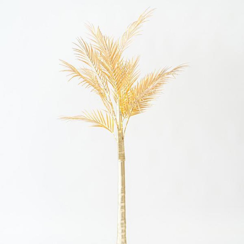 BROAD LEAVE TREE WITH GOLD LEAVES 1,5m, ADAPTOR, 110 MINI LED WARM WHITE, LEAD WIRE 3m, IP44 600-30577