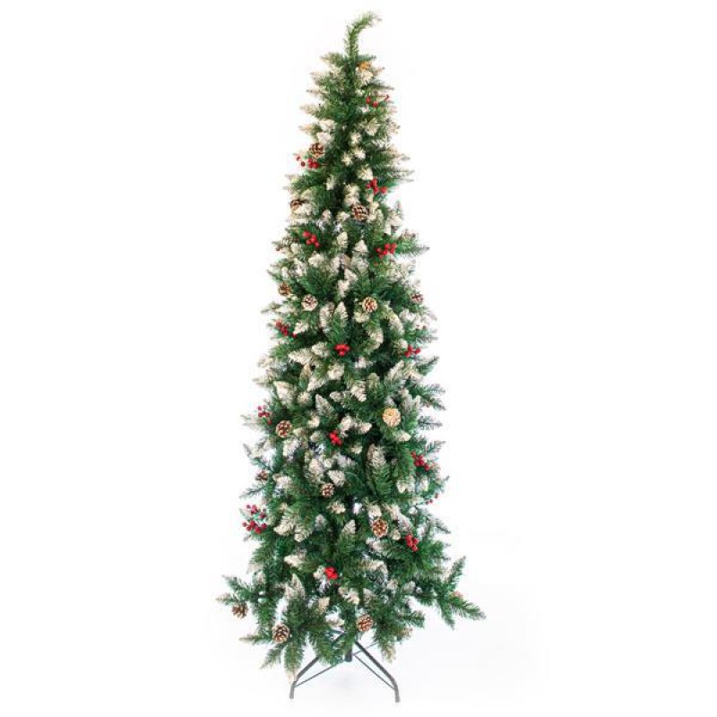SNOWY FIR, BUCHAREST, WITH RED BERRY, 180cm 600-30620