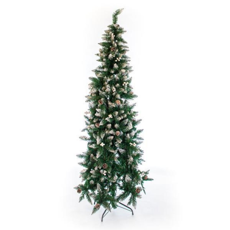 SNOWY FIR, BUCHAREST, WITH WHITE BERRY, 180cm 600-30625