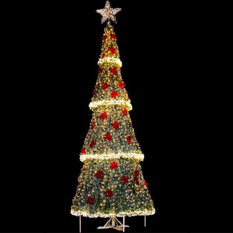 HUGE LIGHTED TREE, PVC, OUTDOOR USE, 700cm 600-30701