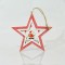 WOODEN RED STAR WITH SANTA CLAUS, 25x15x1,5cm 600-40553