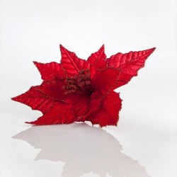 RED POINSETTIA, 23x20cm 600-40654