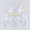 ACRYLIC REINDEER WITH GOLD GLITTER AND GOLD METAL BELL, 2 DESIGN 10,2X0,7X12,7cm, PRICE PER PIECE 600-40680