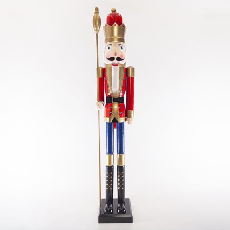 NUTCRUCKER WITH SCEPTER, RED, 180cm 600-40748