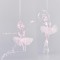 ACRYLIC BALLERINAS PINK TRANSPARENT WITH PINK GLITTER, 2 DESIGN, 10,2x1,27x12,7cm 600-40760