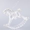 ACRYLIC ROCKING HORSE, TRANSPARENT, 12,3x10cm 600-40771