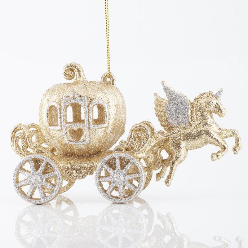 ACRYLIC PUMPKIN GOLD, WITH HORSE, 13,3x7,6cm 600-40787