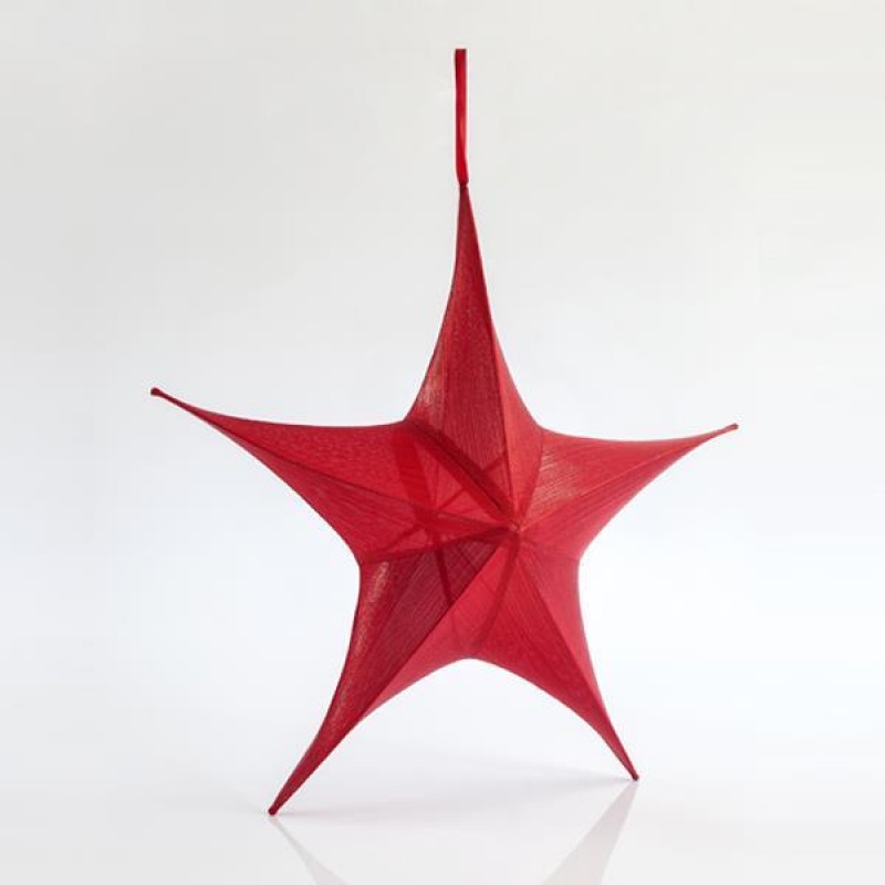 STAR,FABRIC METALLIC RED, 110cm 600-40817